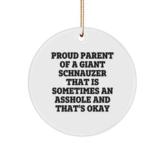 Giant Schnauzer Dog Gifts from Friends for Proud Parents Christmas Unique Ornaments - Image 1