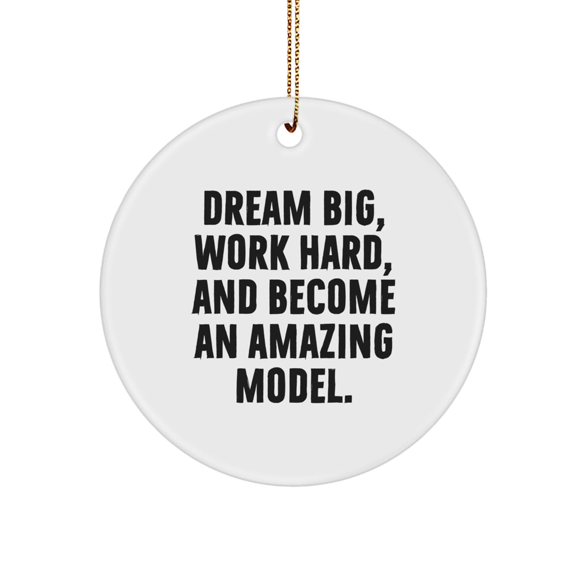 Dream Big Model Gifts - Circle Ornament - Funny Quote for Model Enthusiasts, Unique Christmas Unique Gifts from Friends to Family, Circle Shaped Home Decor - Image 1