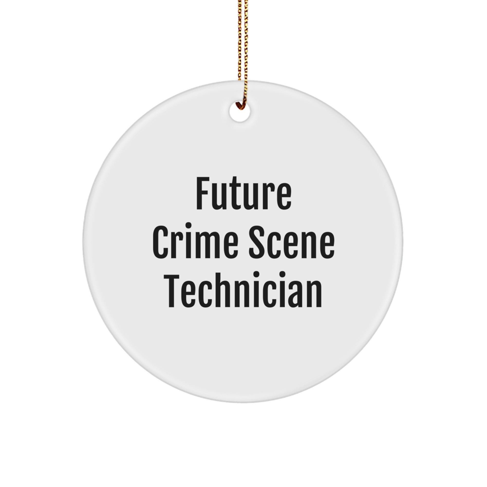 Gifts from Friends and Family for Future Crime Scene Technicians - Fun Crime Scene Technician Circle Ornament for Christmas Unique Gifts - Image 1
