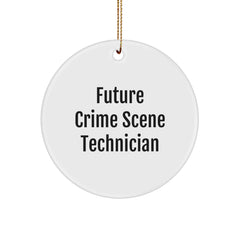 Gifts from Friends and Family for Future Crime Scene Technicians - Fun Crime Scene Technician Circle Ornament for Christmas Unique Gifts - Image 1