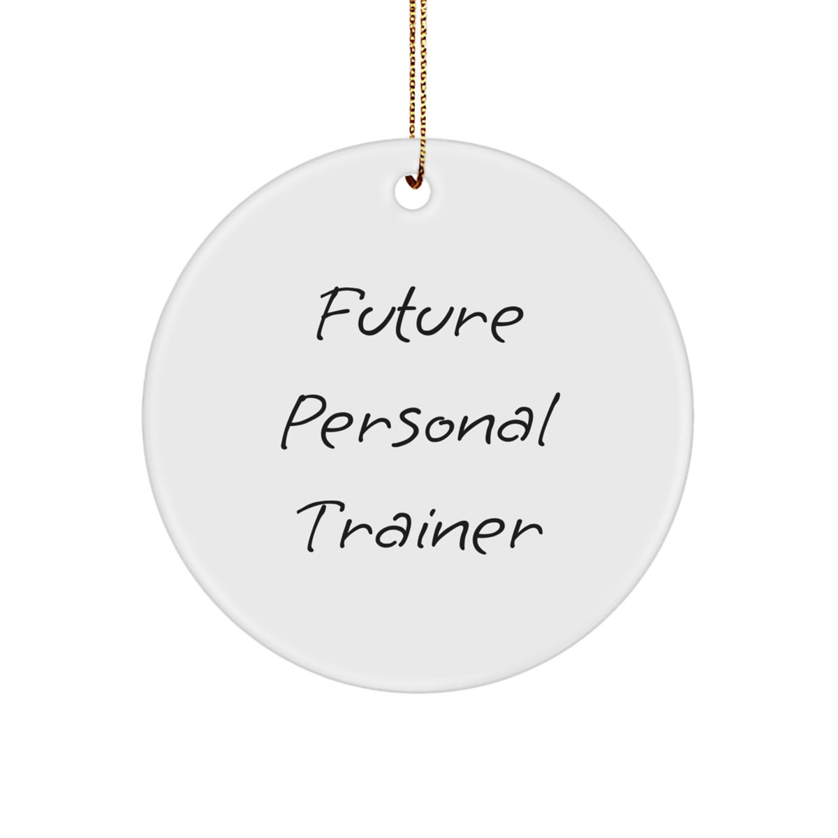 Funny Quote Gifts from Family to Future Personal Trainer Christmas Unique Ornaments Circle Shaped Personal Trainer Motivation - Image 1