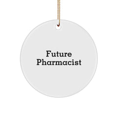 Funny Future Pharmacist Christmas Unique Gifts for Pharmacist Friends Circle Ornament Gifts from Men to Colleagues - Image 1