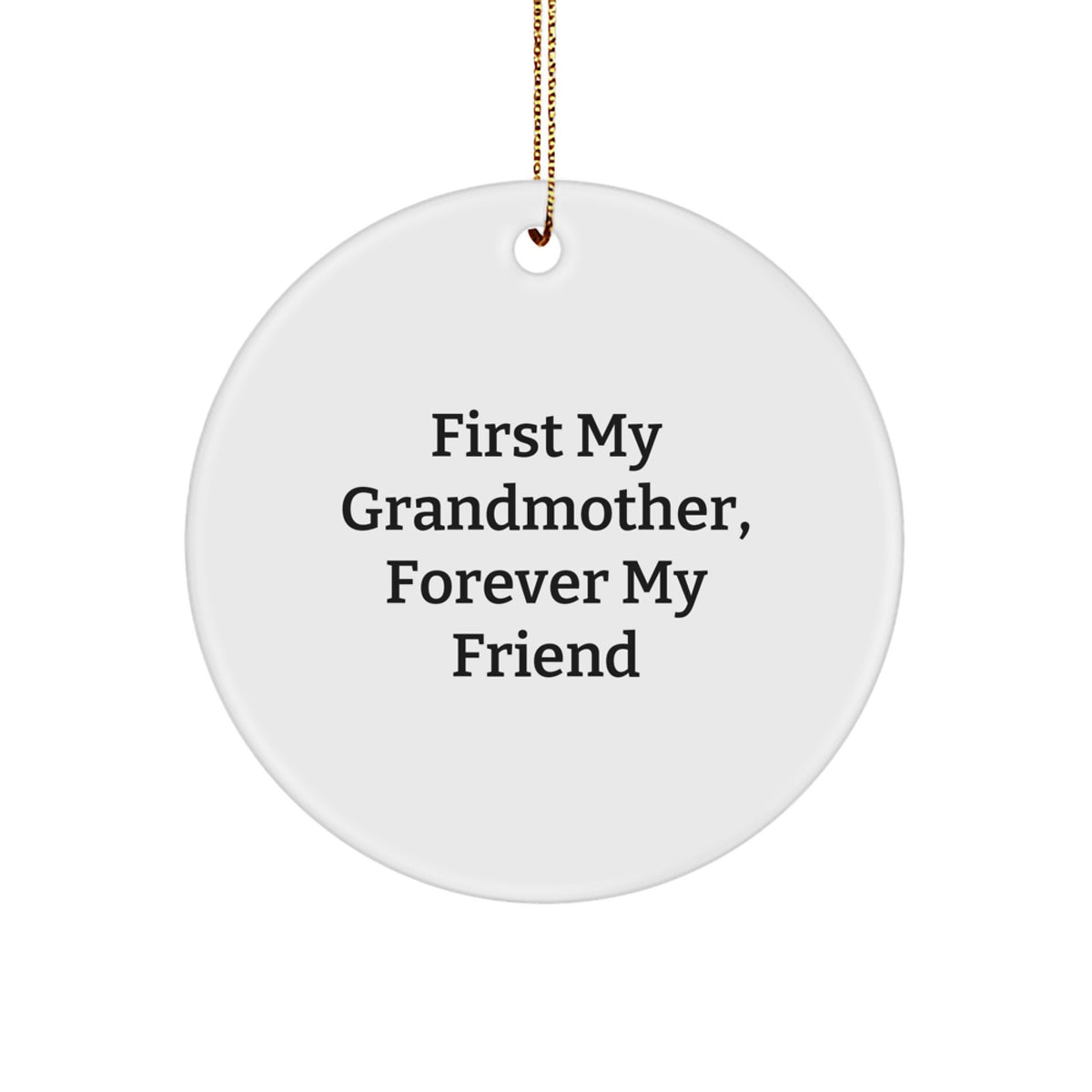 Grandma Gifts from Men to Women, Funny Circle Ornament for Grandmother, Christmas Unique Gifts - Image 1