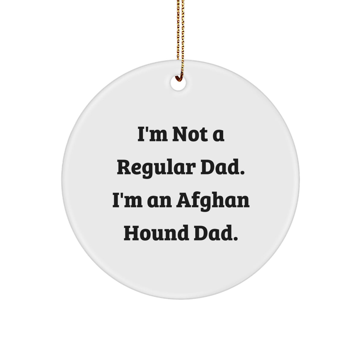 Funny Afghan Hound Dad Gifts from Men to Family for Christmas Unique Ornaments - Image 1