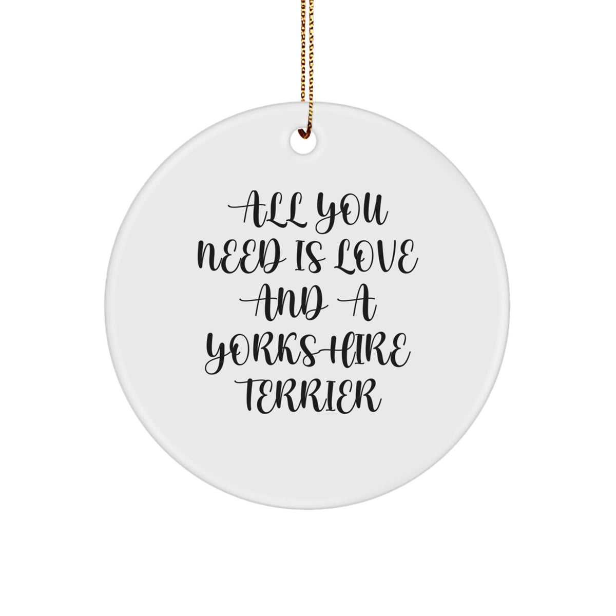 Funny Yorkshire Terrier Dog Circle Ornament Gifts from Friends for Christmas Unique - Image 1