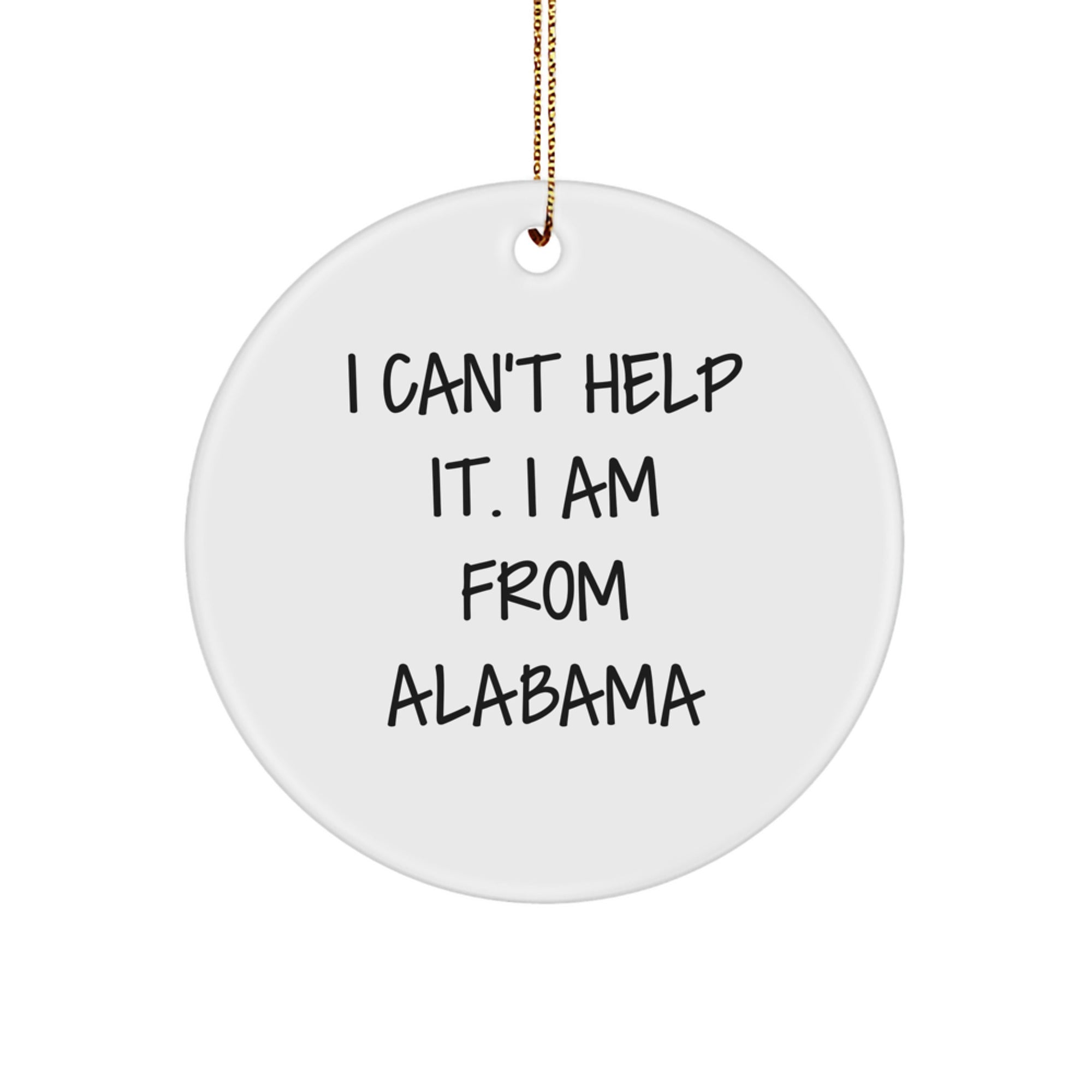 Funny Alabama Circle Ornament Gifts from Men for Alabama Friends - Christmas Unique Gifts - Image 1
