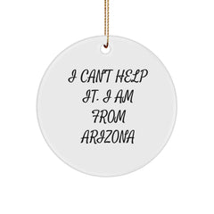 Funny Arizona Circle Ornament Gifts from Friends and Family for Arizona Christmas Unique Gifts - Image 1