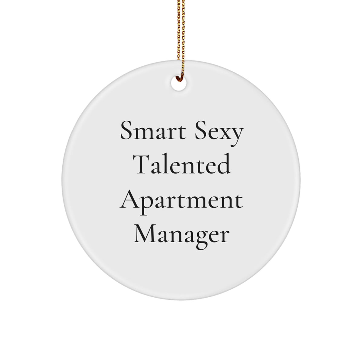 Funny Smart Sexy Talented Apartment Manager Christmas Unique Gifts from Friends Circle Ornament, Gifts for Apartment Manager - Image 1