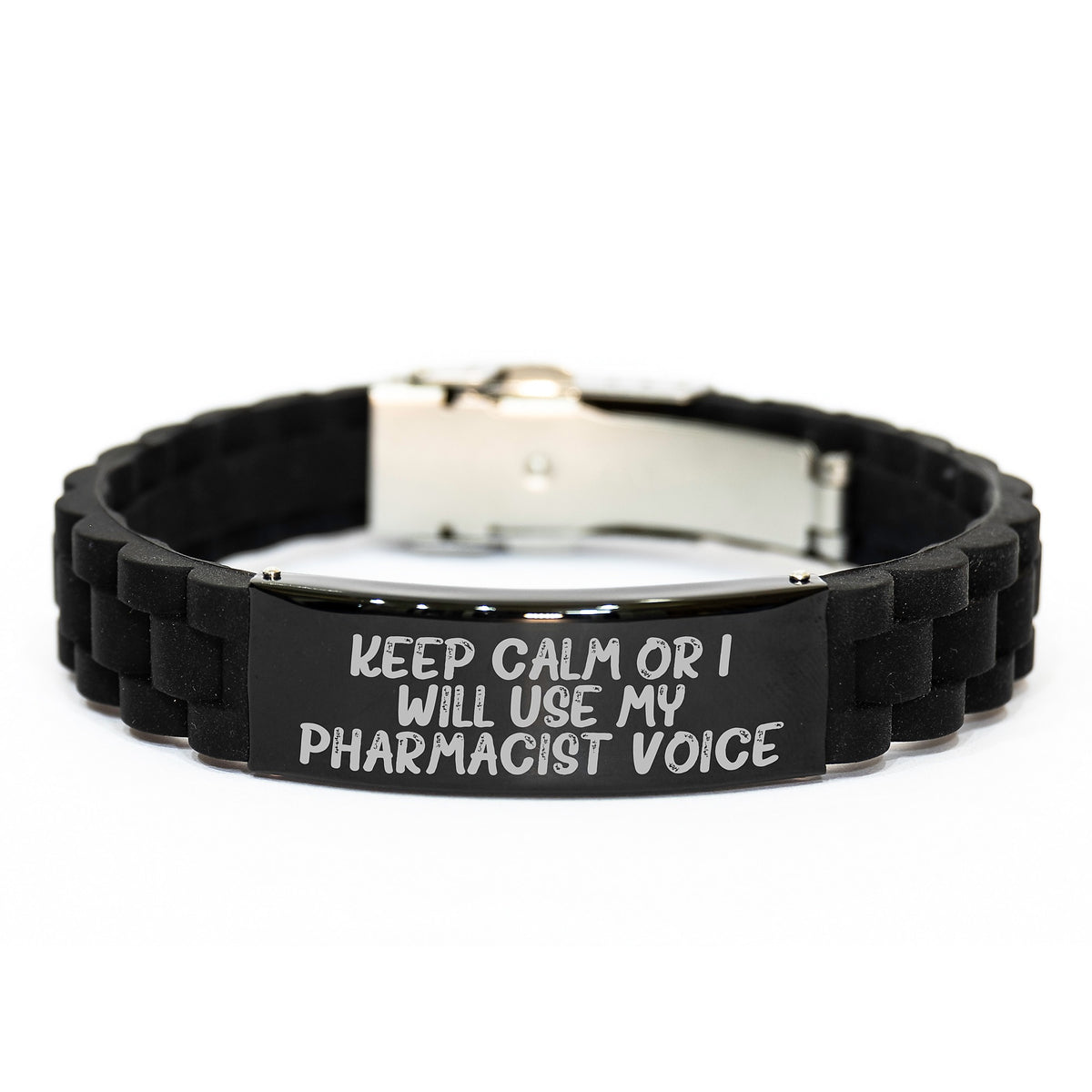 Funny Pharmacist Gifts for Men Women Friends Christmas Unique Presents from Friends to Pharmacist Partner Glide lock Clasp Bracelet - Image 1