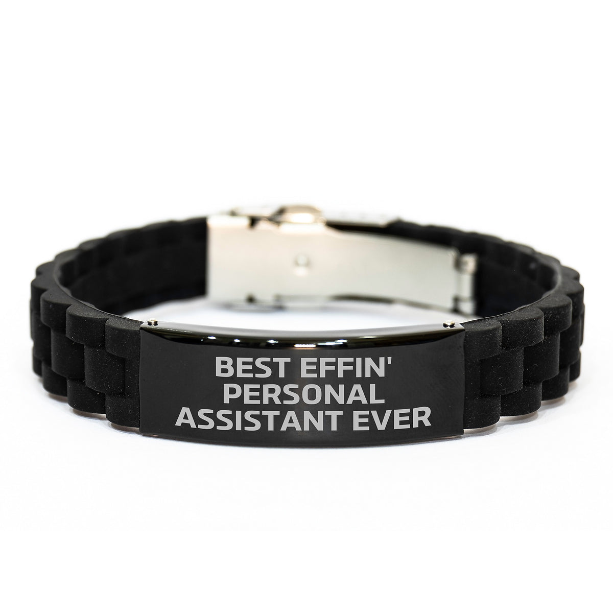 Funny Personal Assistant Gifts for Men, Best Effin' Personal Assistant Ever Glide lock Clasp Bracelet, Adjustable Graduation Unique Gifts from Friends - Image 1