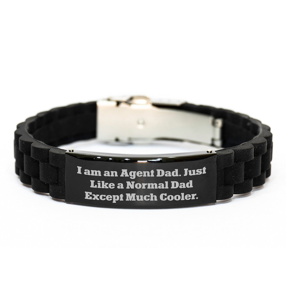 Agent Gifts from Dad - Funny Glide lock Clasp Bracelet for Men, Women, or Family, Inspirational Quote, Graduation Unique Gifts for Agent, Agent Dad - Image 1
