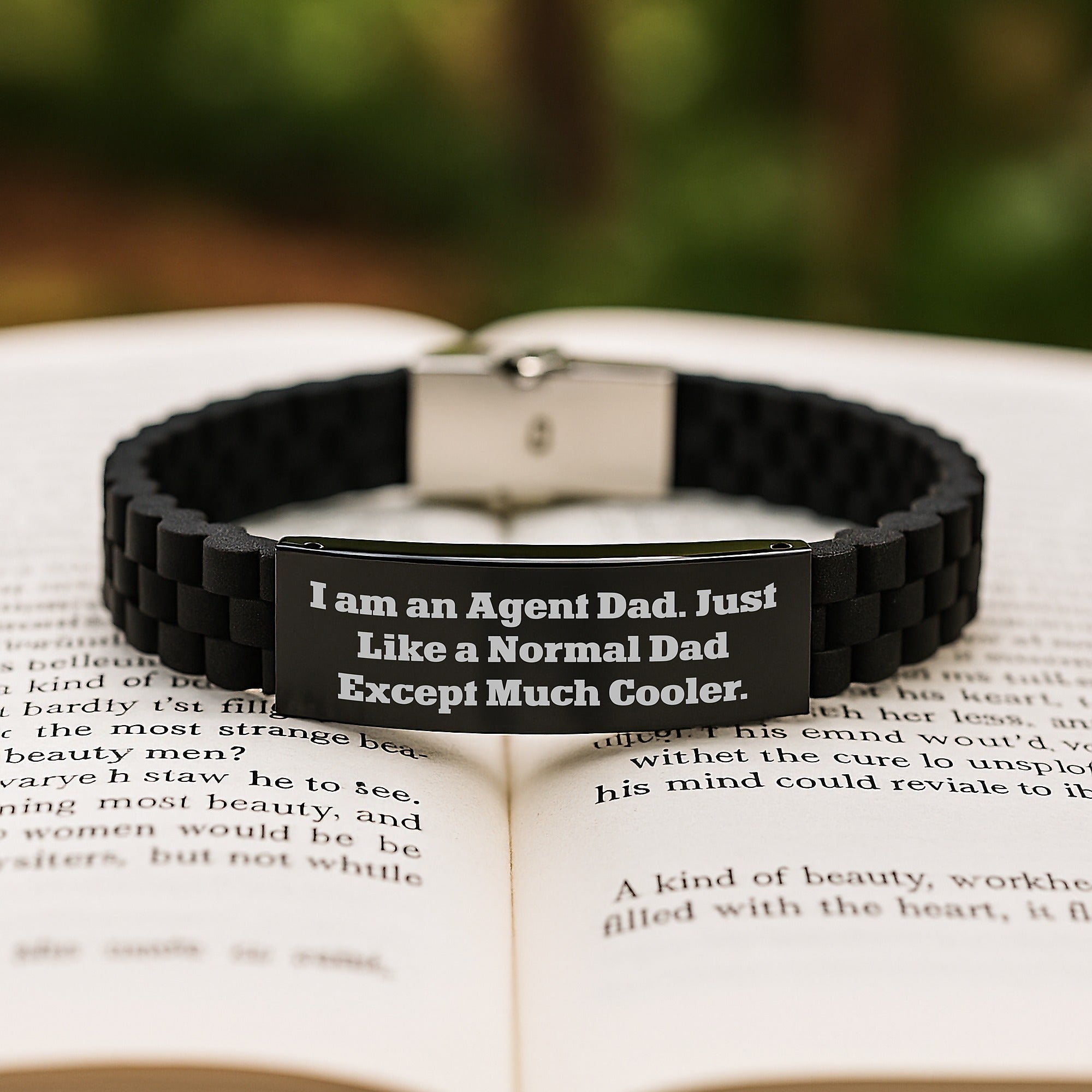 Agent Gifts from Dad - Funny Glide lock Clasp Bracelet for Men, Women, or Family, Inspirational Quote, Graduation Unique Gifts for Agent, Agent Dad - Image 2