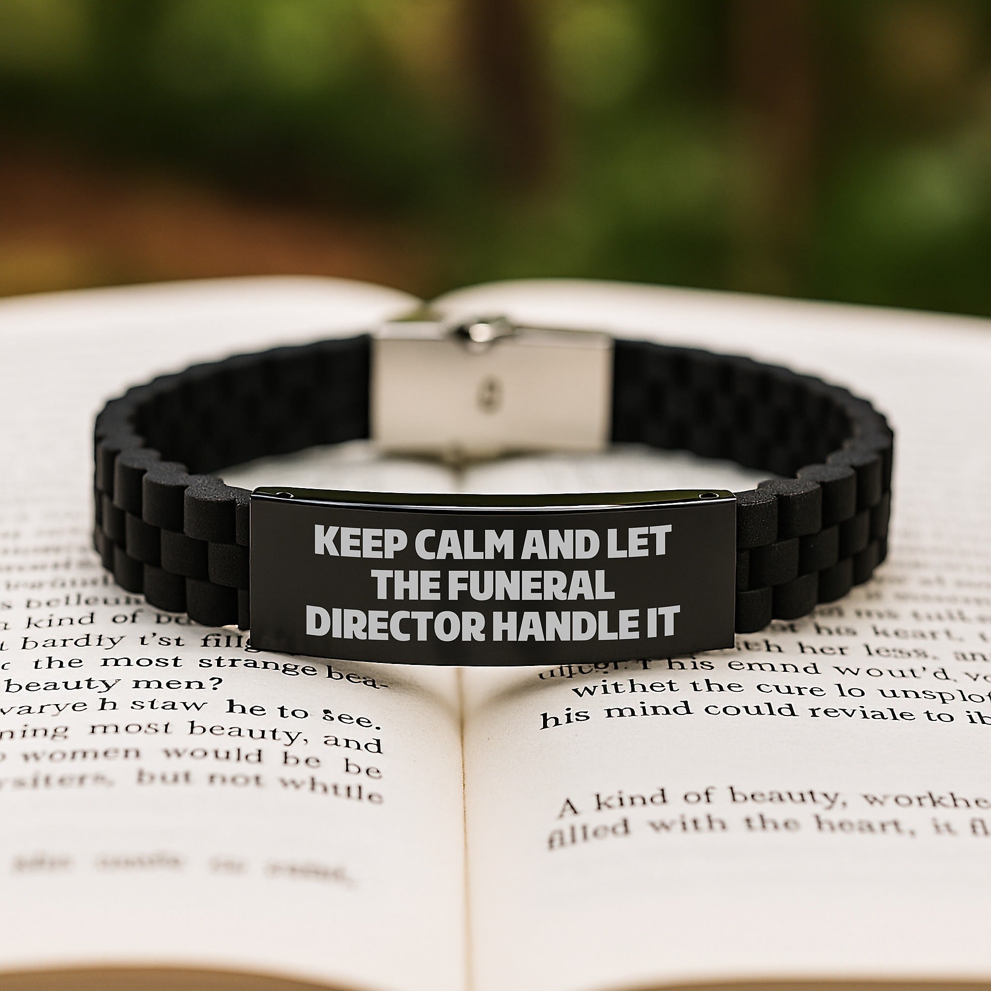Funeral Director Gifts, Keep Calm And Let The Funeral Director Handle It, Glide lock Clasp Birthday Unique Gift for Men, Women, or Friends from Family - Inspirational Quote - Image 2