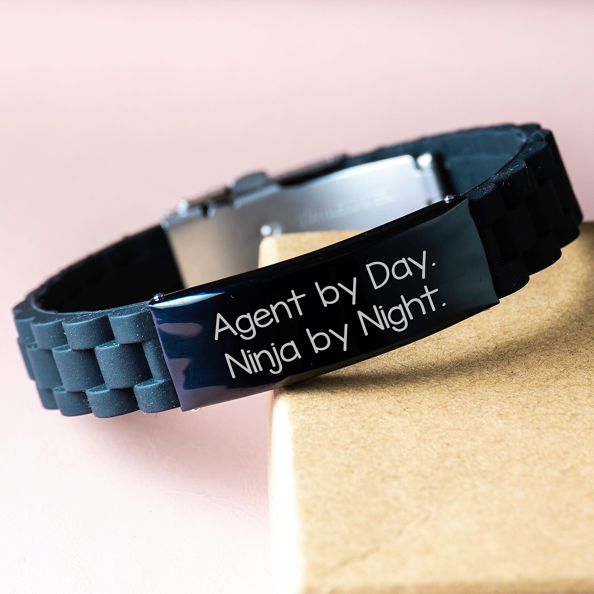 Agent Gifts from Men - Agent By Day Ninja By Night Glide lock Clasp Bracelet for Agent Graduation Unique Gifts - Image 3
