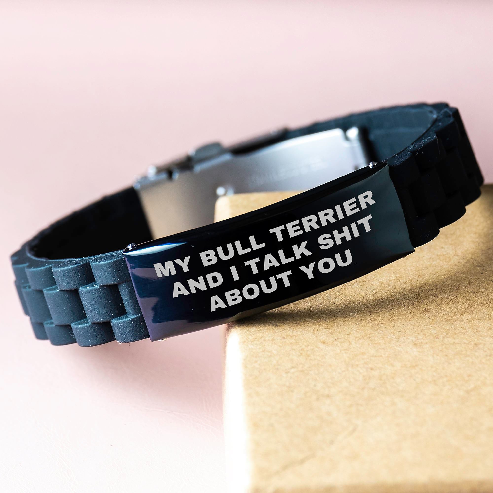 Bull Terrier Dog Gifts, Funny Quote Inspired Glide lock Clasp Bracelet, Gifts from Friends to Family, Adjustable Birthday Jewelry for Women and Men - Image 3