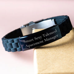 Funny Quotes for Apartment Managers, Glide lock Clasp Bracelet Gifts from Family to Friends, Graduation Unique Gifts for Men - Image 3