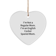 English Cocker Spaniel Dog Mom Heart Ornament - Funny Quote Gifts for English Cocker Spaniel Dog Owners - Christmas Unique Gifts from Family and Friends - Image 1