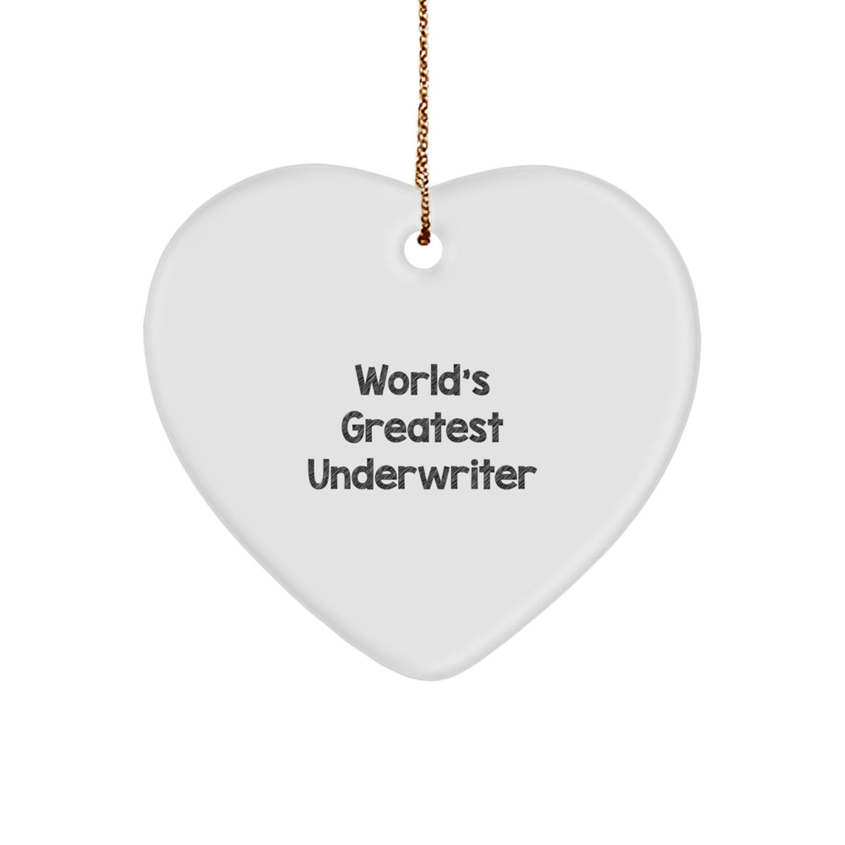 Funny Heart Ornament Gifts from Men to Underwriters at Christmas Unique Gifts - Image 1