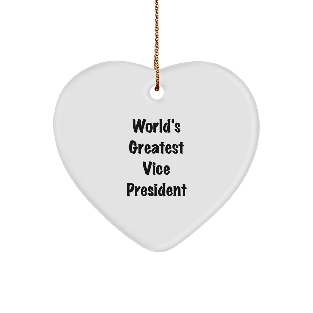 Funny Vice President Gifts from Best Friends for Christmas Unique Heart Ornaments - Image 1