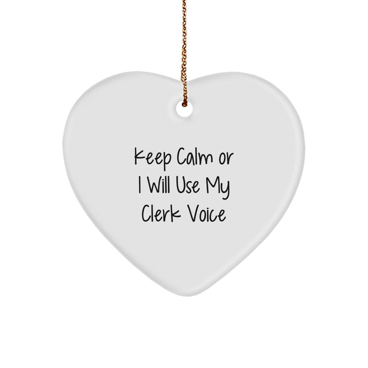 Funny Clerk Heart Ornament Gifts from Men for Christmas Unique Gifts - Image 1