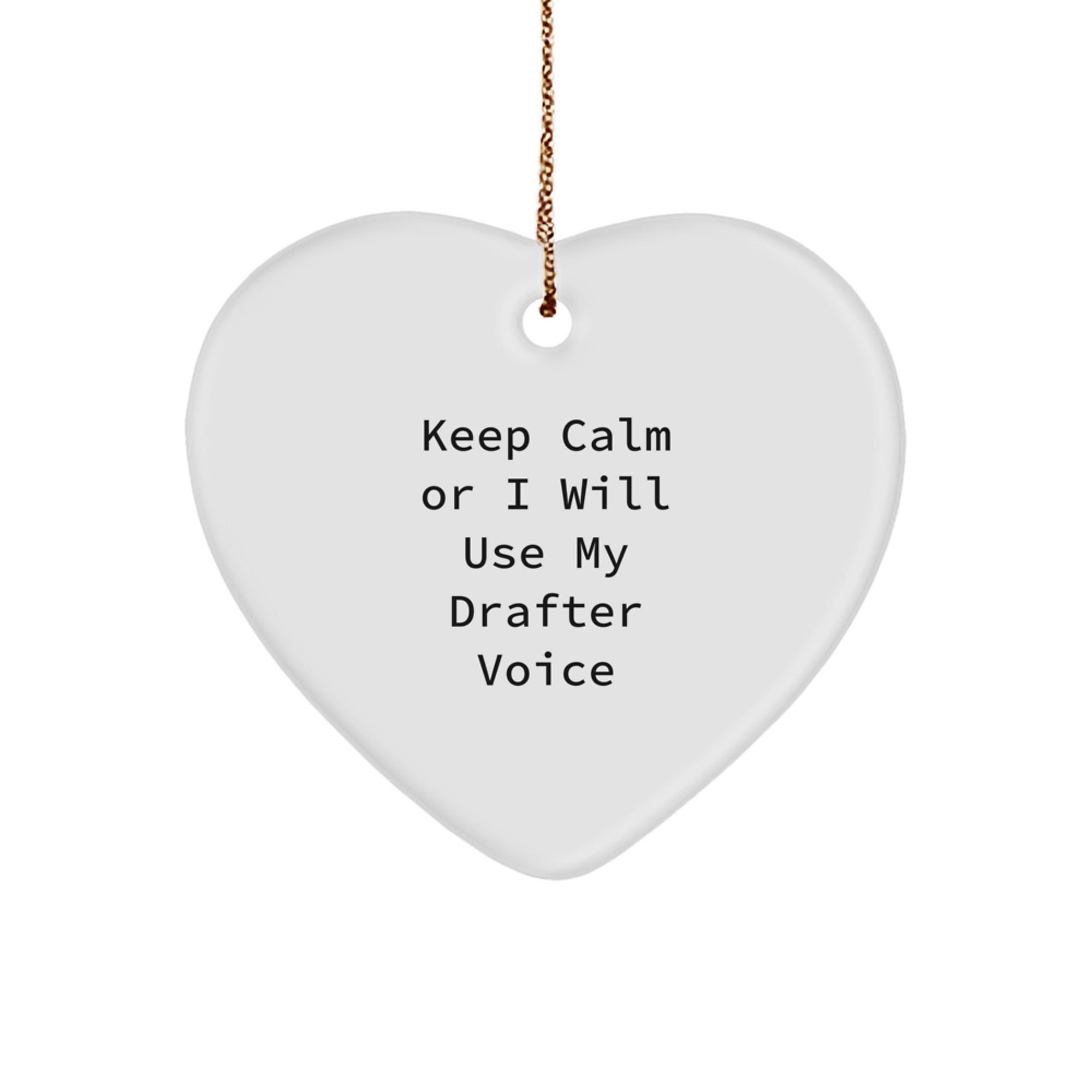 Funny Drafter Heart Ornament Gifts from Men to Friends for Christmas Unique - Image 1