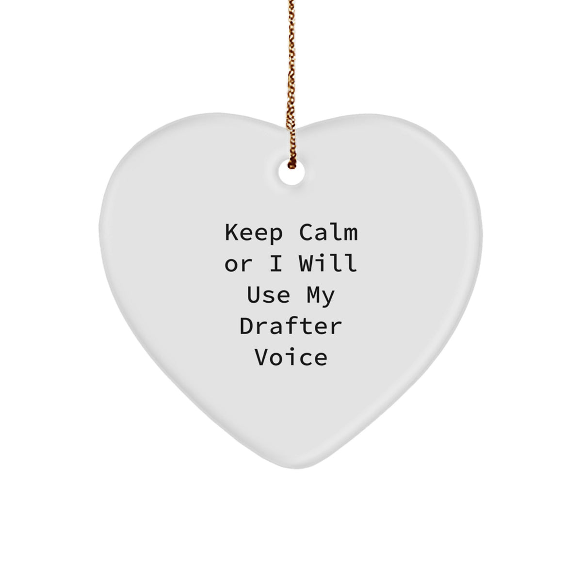 Funny Drafter Heart Ornament Gifts from Men to Friends for Christmas Unique - Image 1