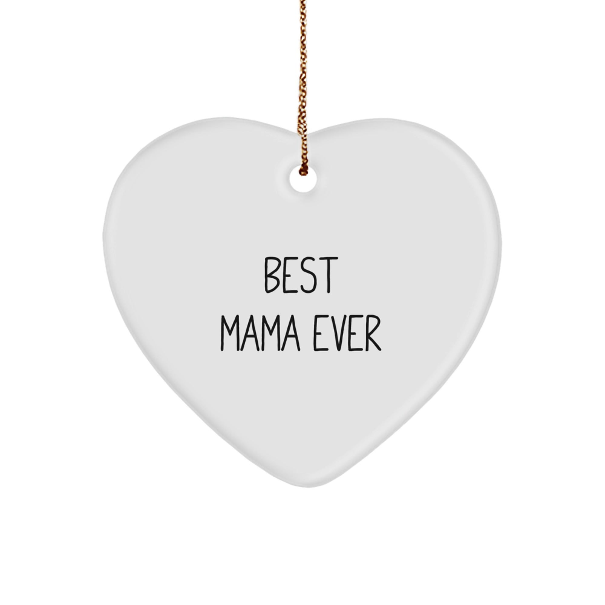 Funny Mama Heart Ornament Gifts from Family for Mama Best Ever Christmas Unique Gifts - Image 1