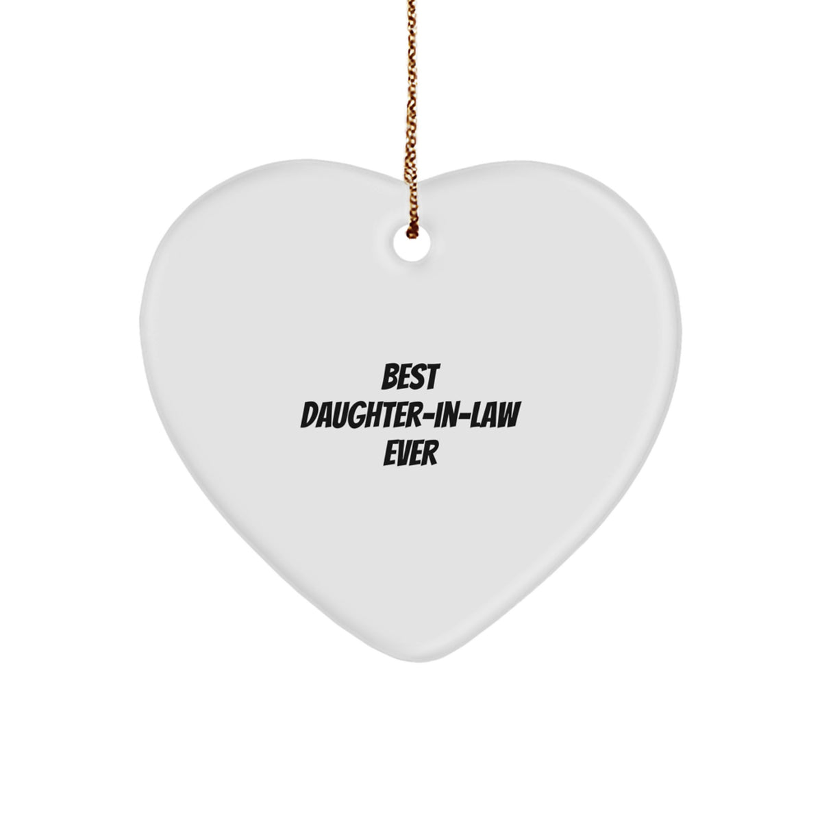 Funny Daughter-in-law Gifts for Christmas - Best Daughter-in-law Ever Heart Ornament Gifts from Family - Image 1