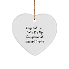 Funny Occupational Therapist Heart Ornament Gifts from Friends for Christmas Unique Gifts - Image 1