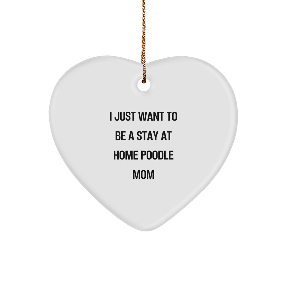 Funny Poodle Dog Mom Christmas Heart Ornament Gifts from Friends and Family for Poodle Dog Lovers - Image 1