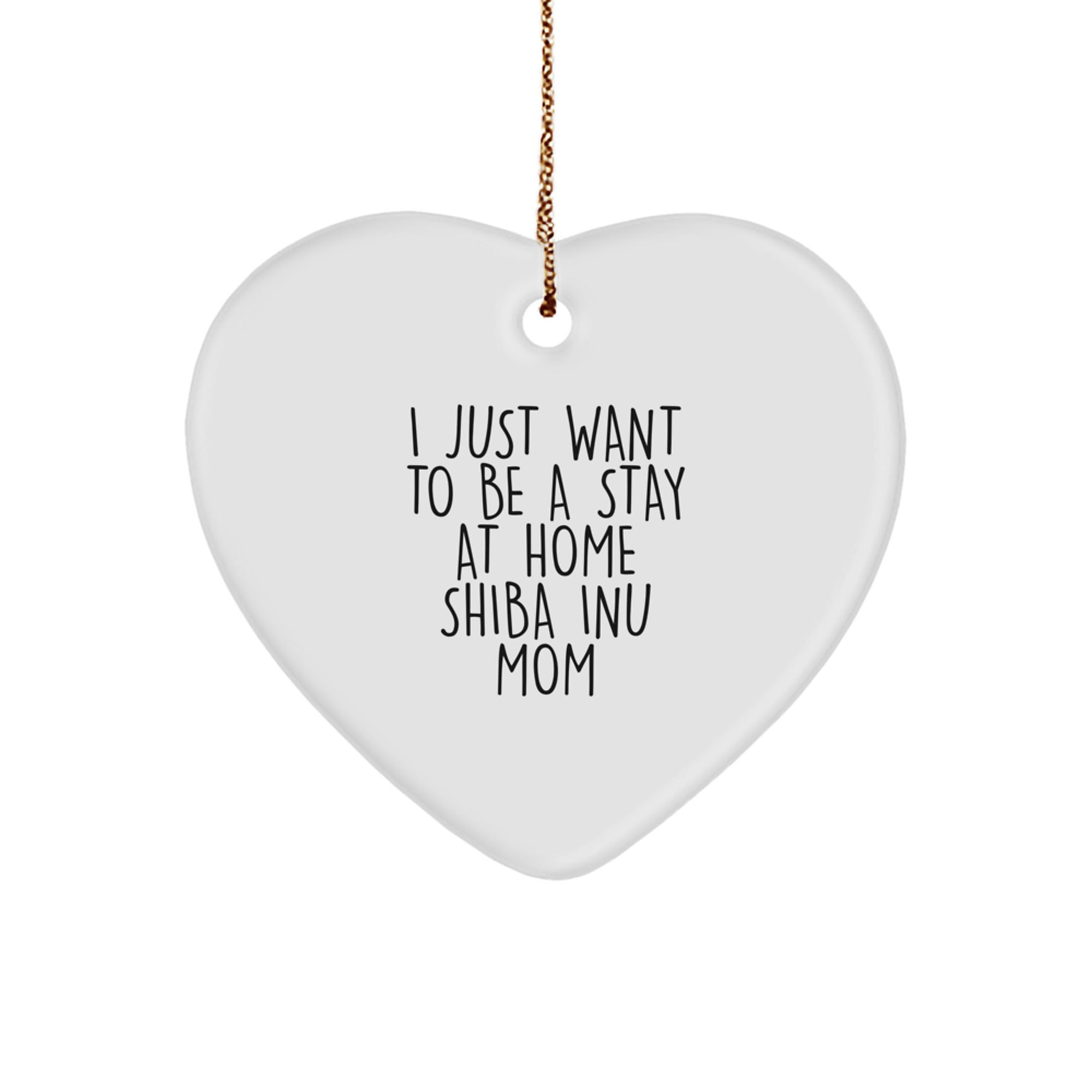 Shiba Inu Dog Mom Funny Heart Ornament Gifts for Mom Shiba Inu Christmas Unique Gifts from Family and Friends - Image 1
