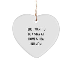 Shiba Inu Dog Mom Heart Ornament Funny Gifts for Christmas from Loved Ones - Image 1