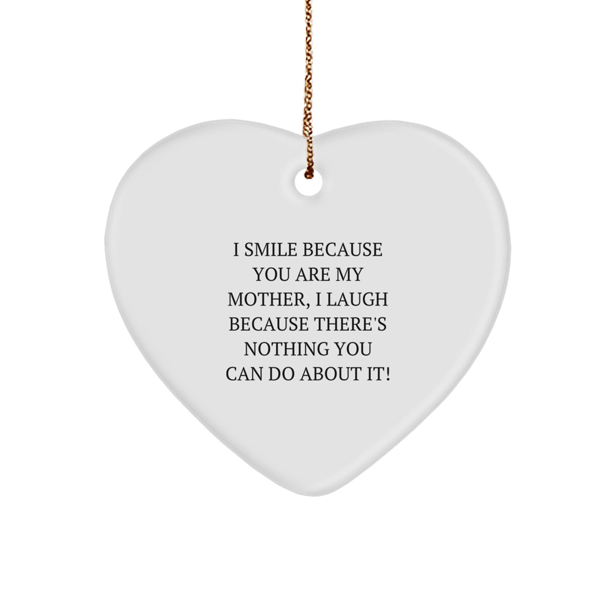 Funny Mother Heart Ornament Gifts from Men to Mother on Christmas Unique Gifts - Image 1