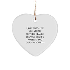 Funny Mother Heart Ornament Gifts from Men to Mother on Christmas Unique Gifts - Image 1