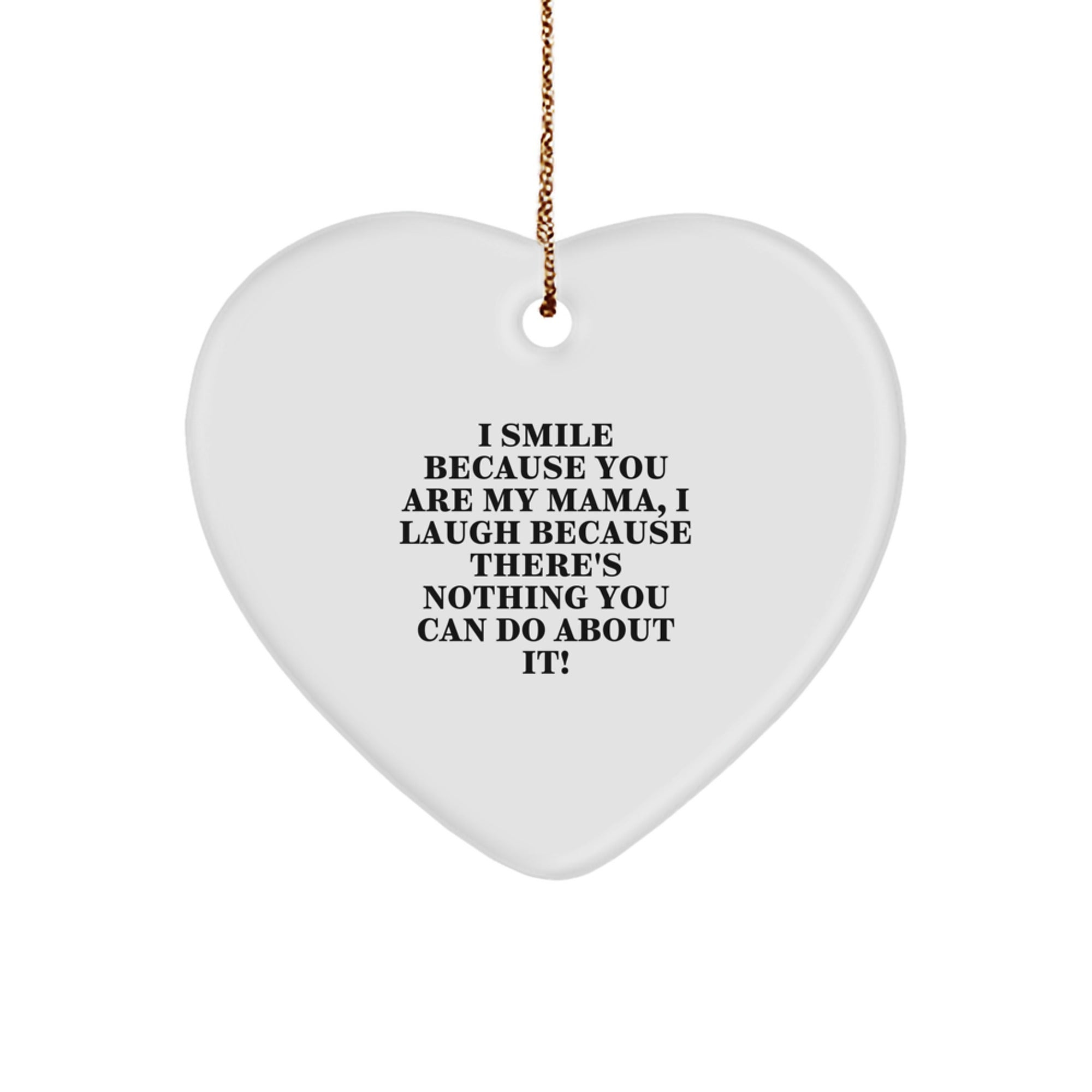 Funny Mama Heart Ornament, Beautiful Gift for Mama from Family, Mama Heart Shaped Decoration - Image 1