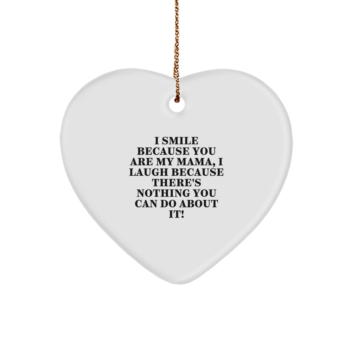 Funny Mama Heart Ornament, Beautiful Gift for Mama from Family, Mama Heart Shaped Decoration - Image 1