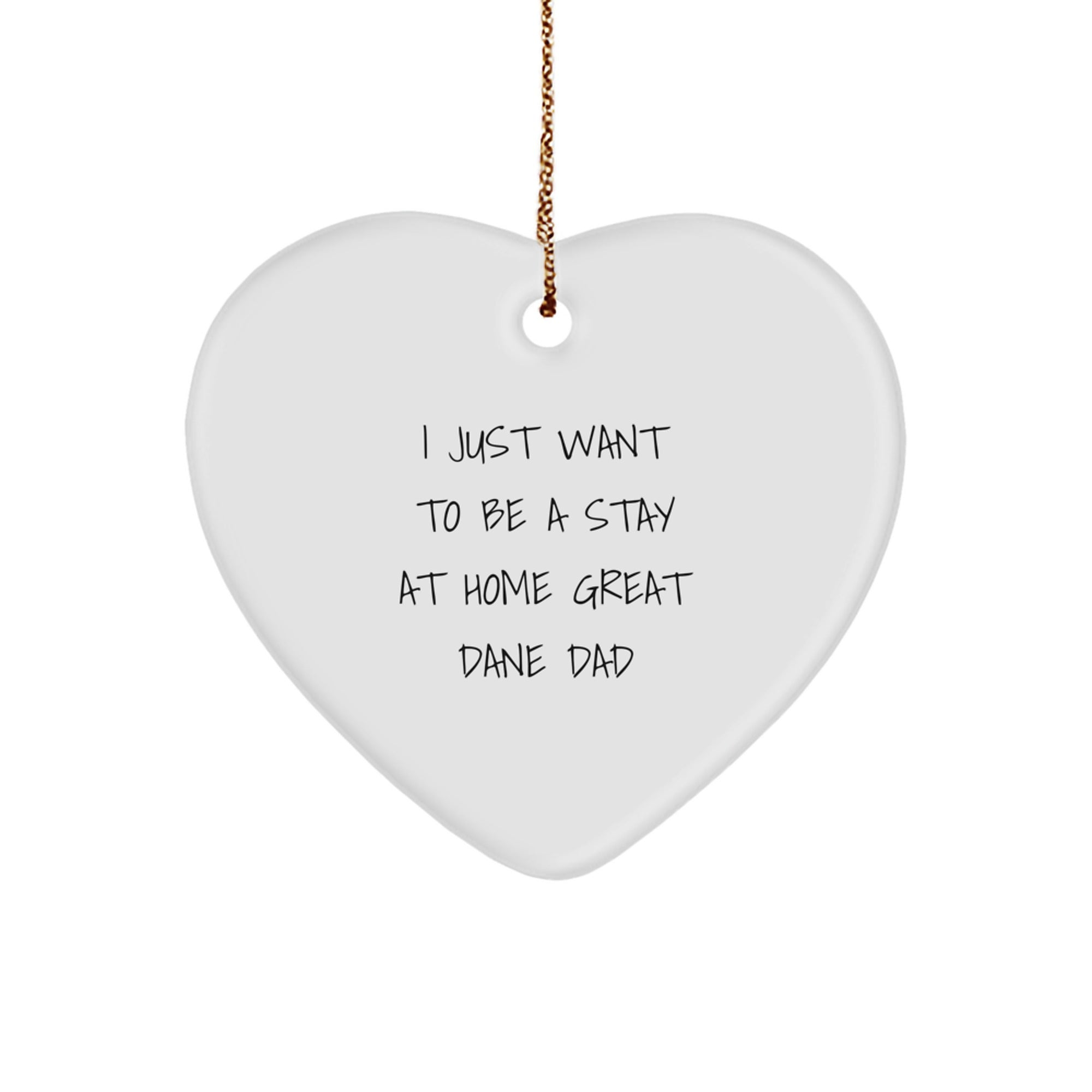 Funny Great Dane Dog Gifts from Mom, Dad, or Friends - Heart Ornament for Christmas - Image 1