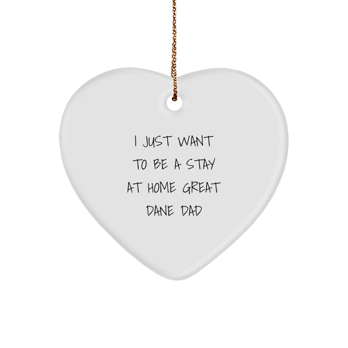 Funny Great Dane Dog Gifts from Mom, Dad, or Friends - Heart Ornament for Christmas - Image 1
