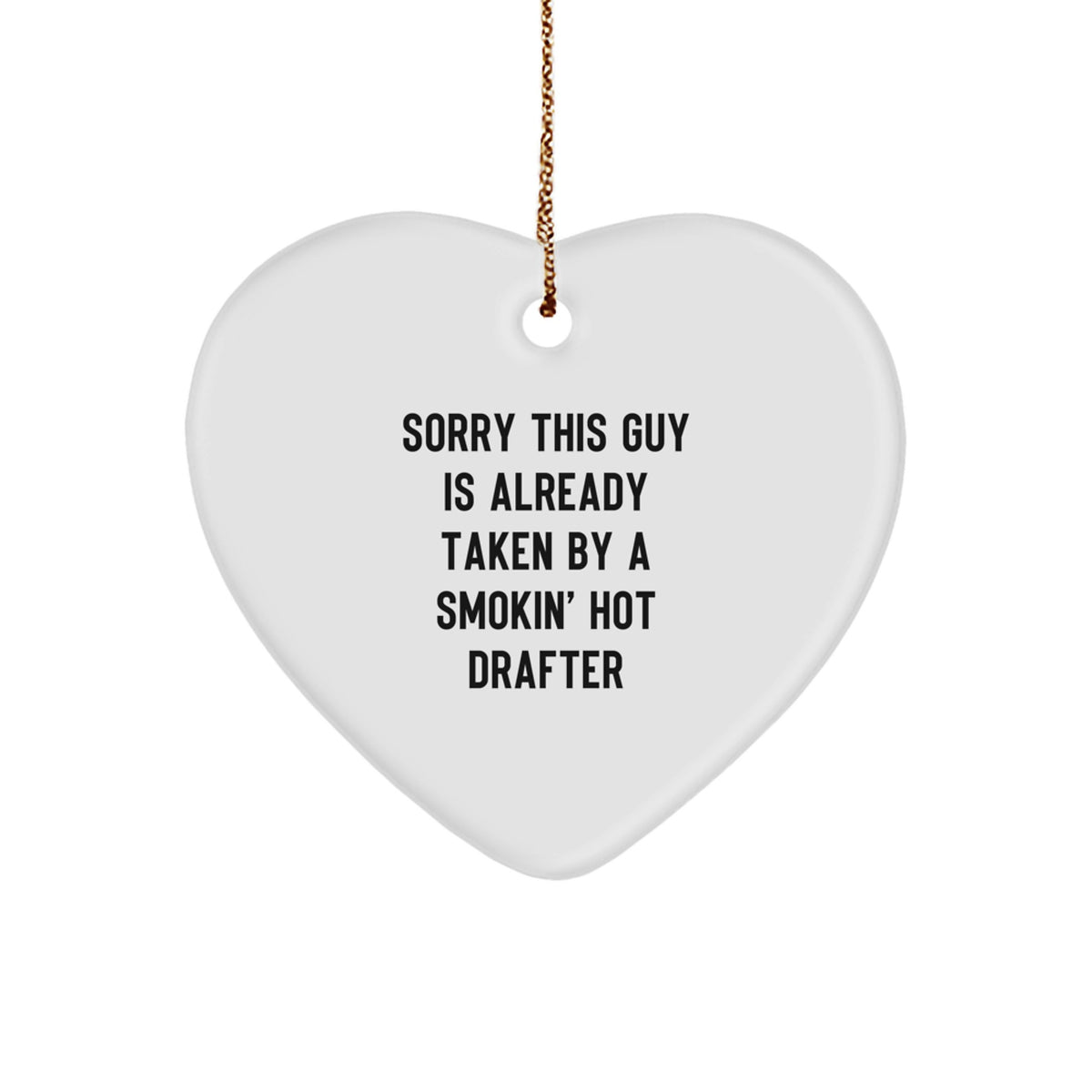 Funny Drafter Heart Ornament Gifts from Men to Friends and Family for Christmas Unique Presents - Image 1
