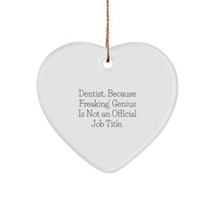 Funny Dentist Heart Ornament Gifts for Men from Friends, Unique Christmas Unique Gifts for Dentist - Image 1