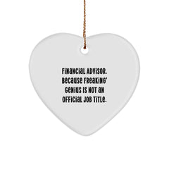 Funny Financial Advisor Heart Ornament Gifts from Friends, Coworkers, and Family for Christmas Unique Gift Ideas - Image 1
