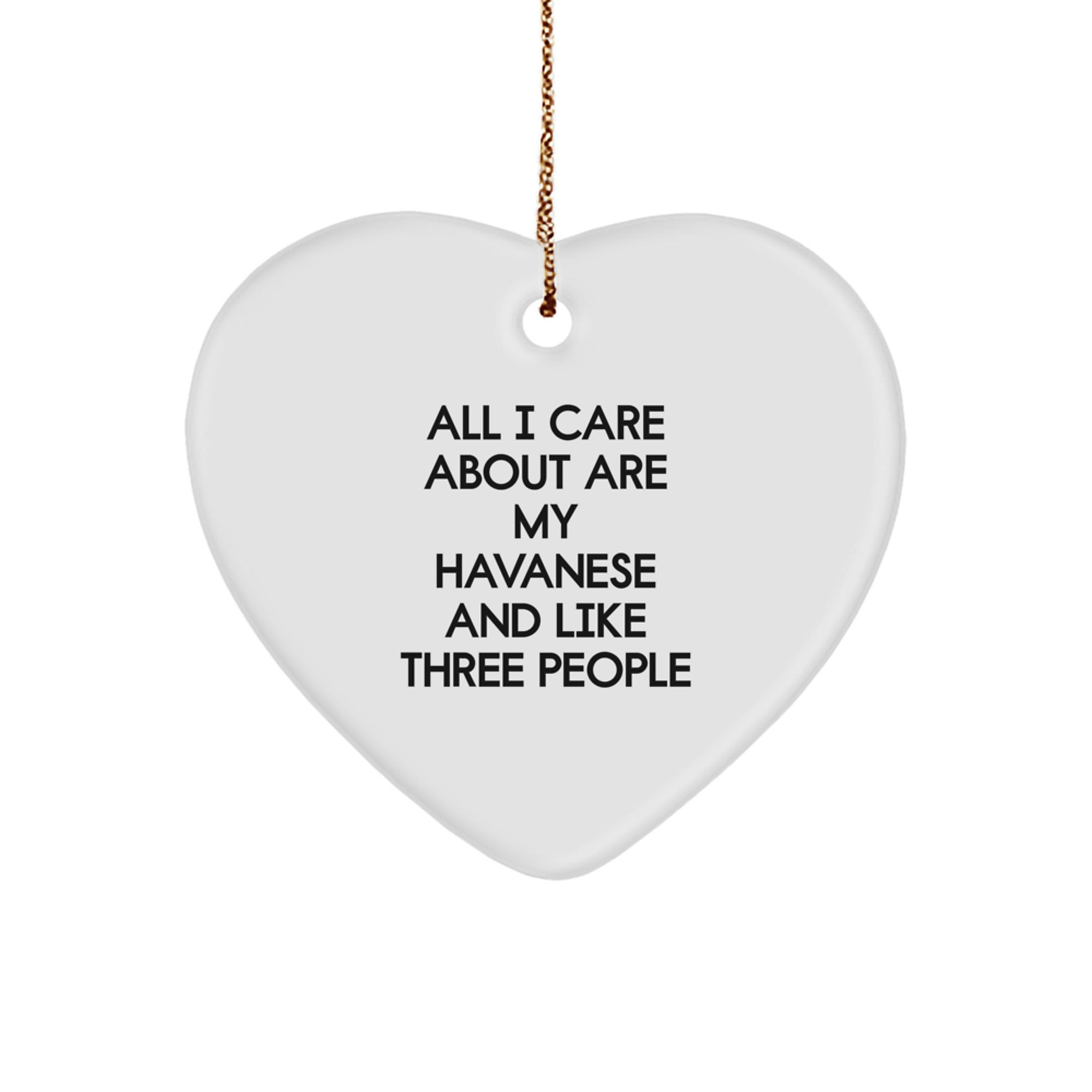 Havanese Dog Mom Funny Quote Gifts from Family for Christmas - Heart Ornament - Image 1
