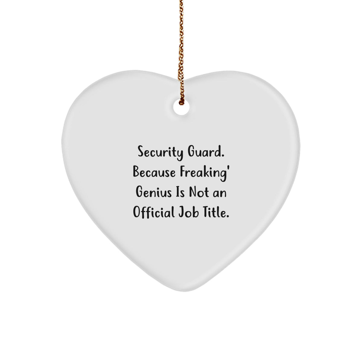 Funny Security Guard Gifts, Heart Ornament for Christmas Unique Presents from Friends, Coworkers, Family - Image 1