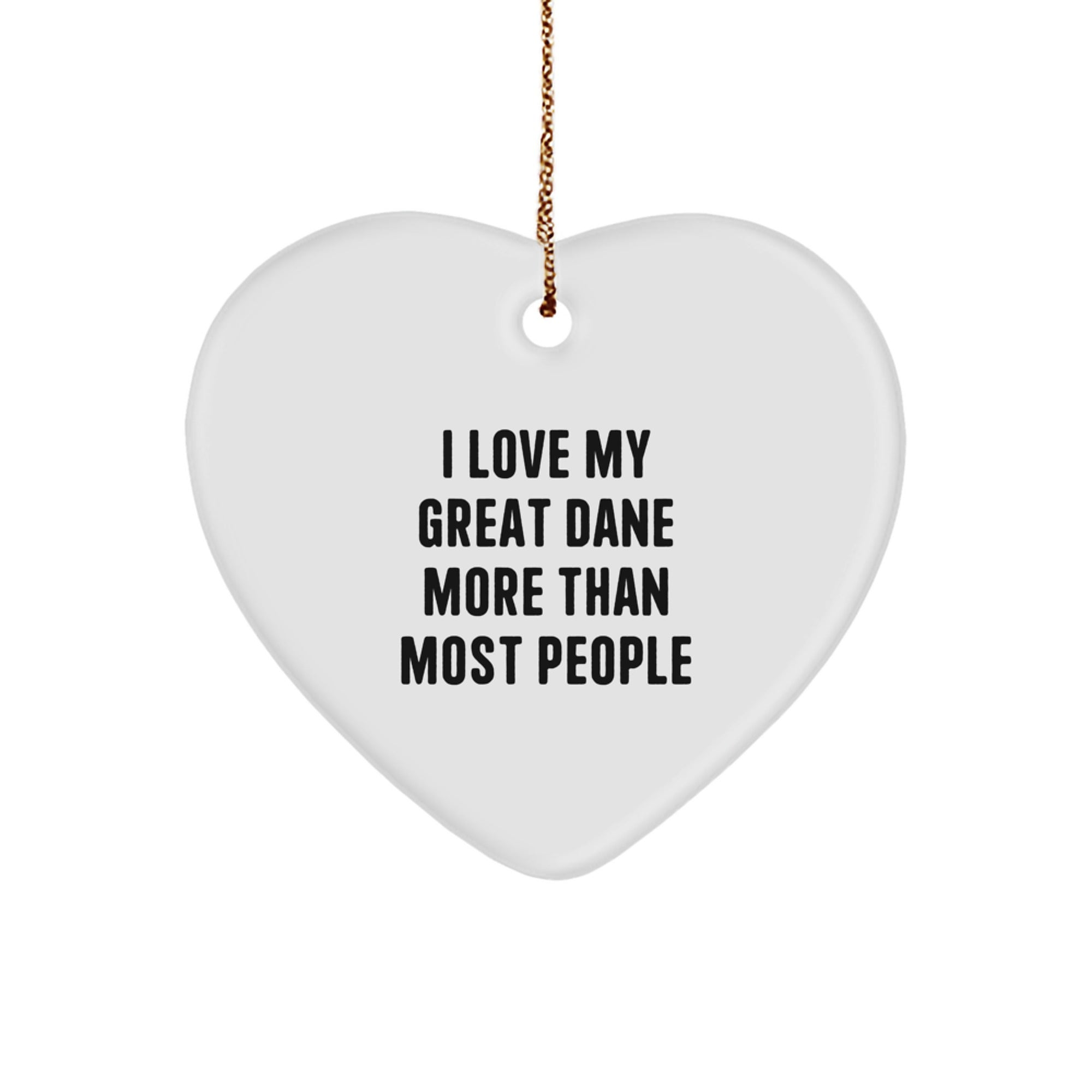 Funny Great Dane Dog Heart Ornament Gifts from Friends and Family for Men Women Christmas Unique Presents - Image 1