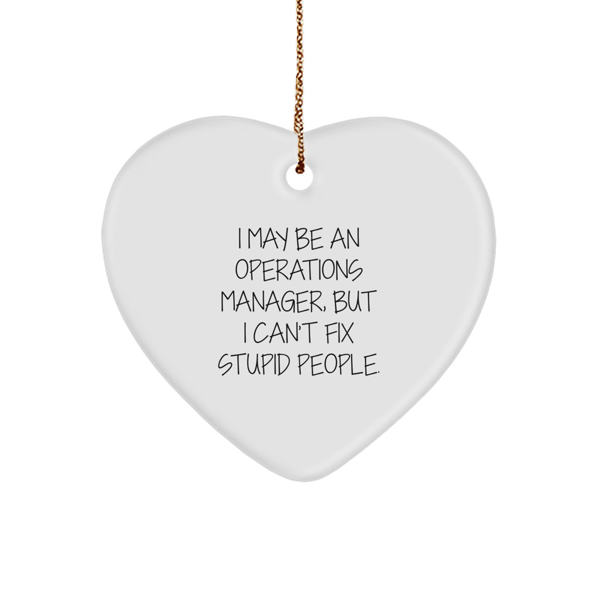 Funny Operations Manager Office Heart Ornament Gifts from Friends for Men, Women, Coworkers, Family - Christmas Unique Decorations - Image 1