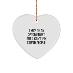 Funny Optometrist Gifts from Friends - Heart Ornament for Christmas Unique Presents - Image 1