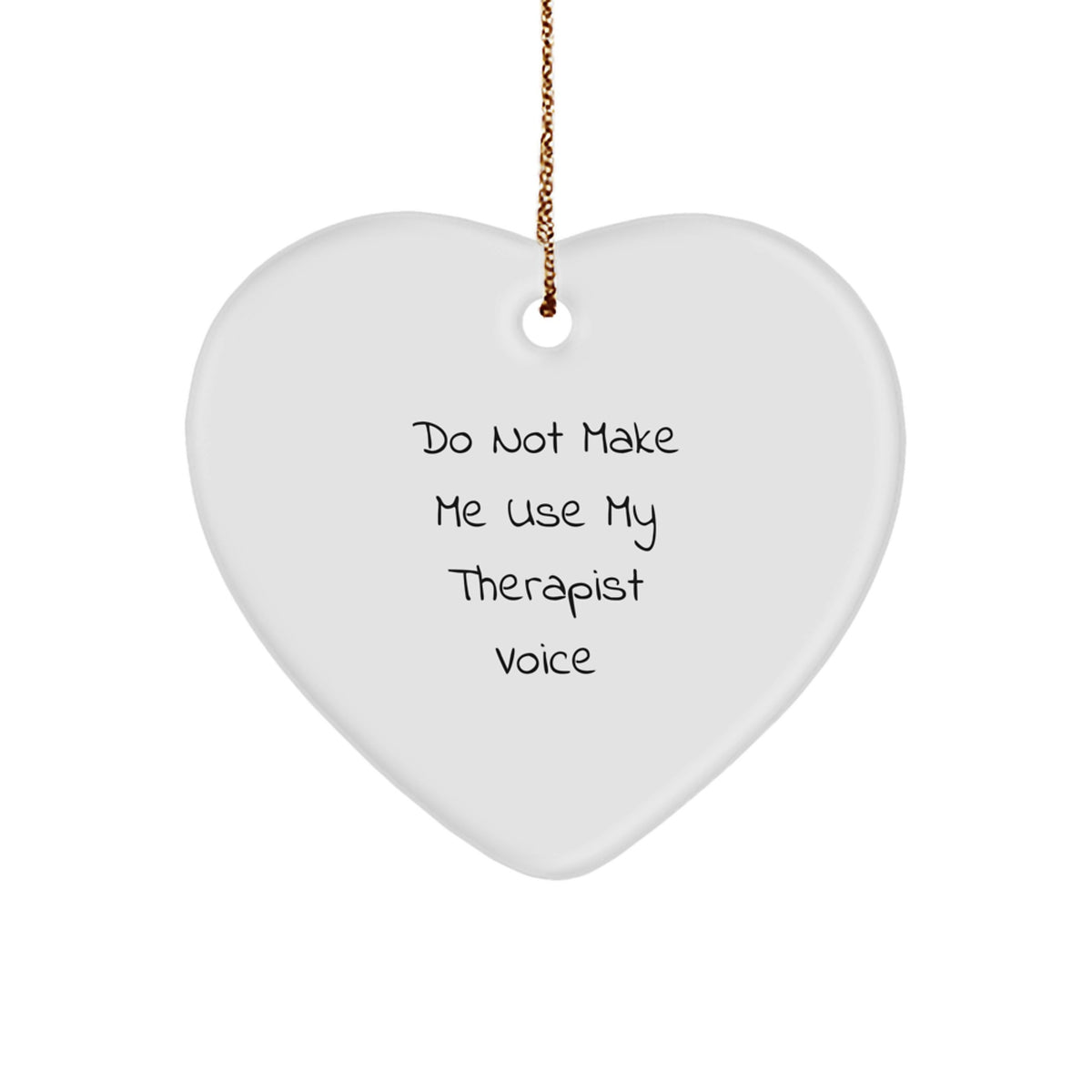 Funny Therapist Heart Ornament Gifts from Men to Women Coworkers Family - Christmas Unique Presents - Image 1