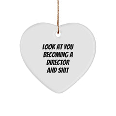 Funny Director Heart Ornament Gifts from Men to Women for Christmas Unique Director Friends - Image 1