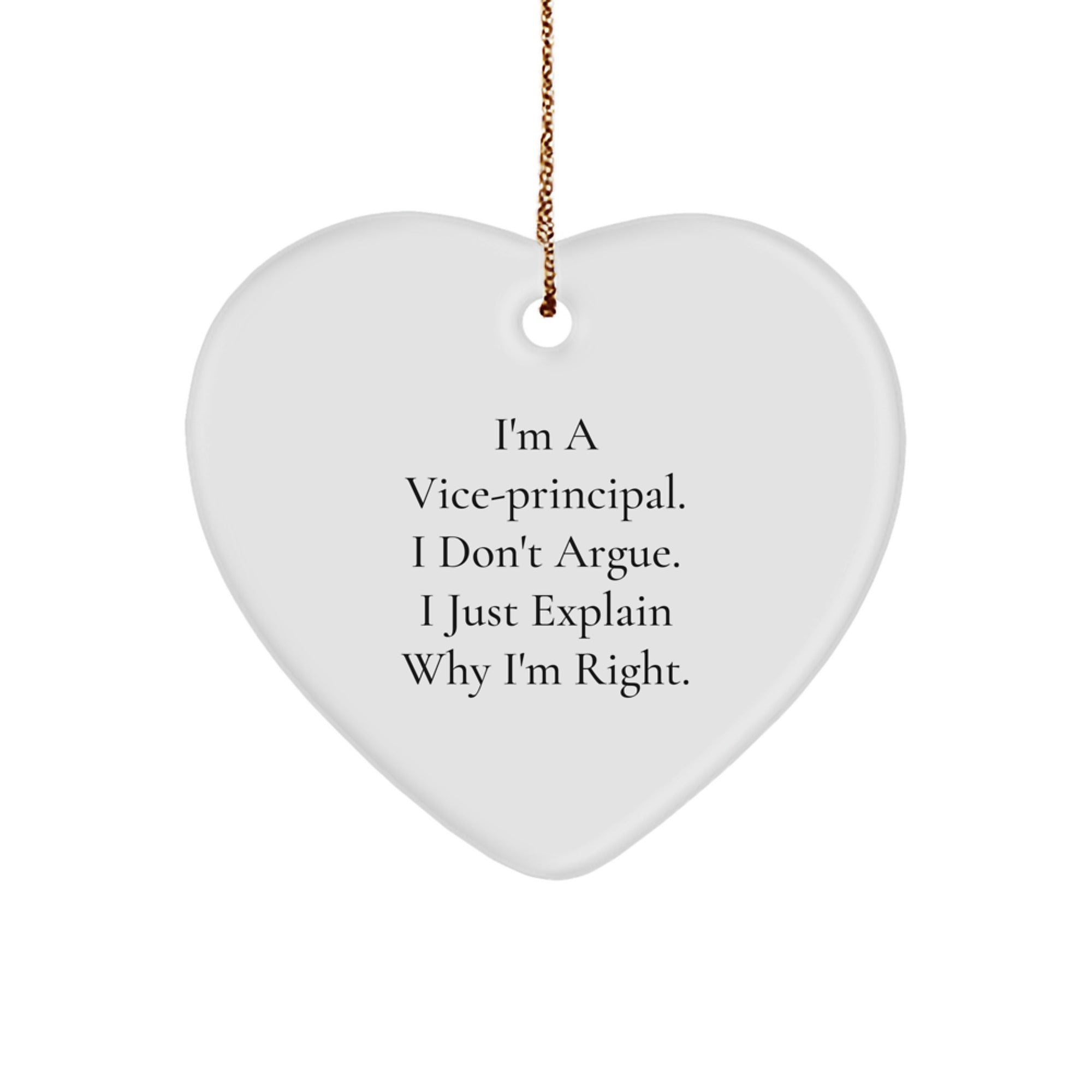 Funny Vice-principal Heart Ornament Gifts from Friends for Christmas Unique Decorations - I'm A Vice-principal Gifts for Vice-principal Men - Image 1
