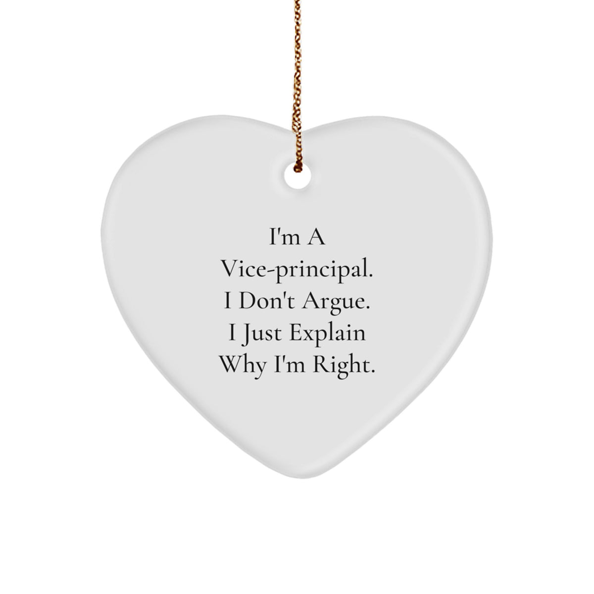 Funny Vice-principal Heart Ornament Gifts from Friends for Christmas Unique Decorations - I'm A Vice-principal Gifts for Vice-principal Men - Image 1